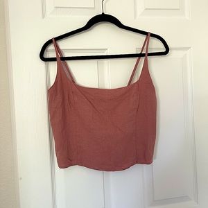 Abercrombie linen mauve tank